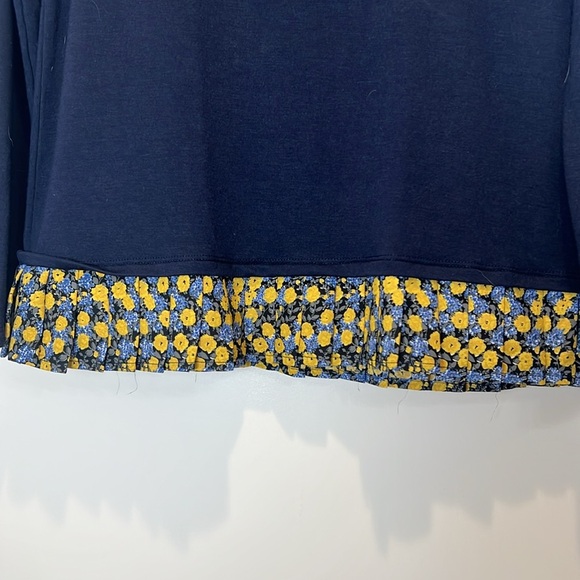 J.Crew Blue and Yellow Long Sleeve Blouse size small. - Picture 3 of 5